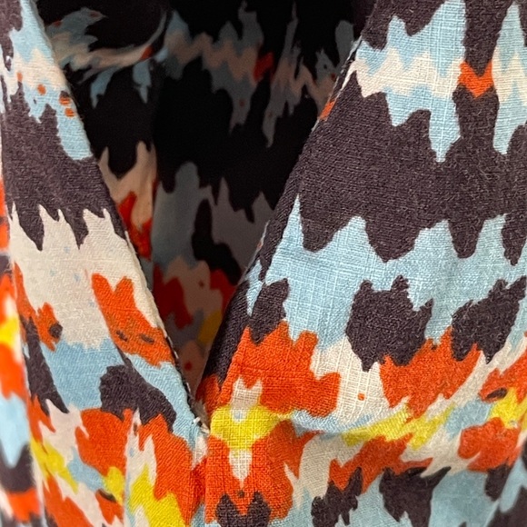 Anthropologie Porridge Women's Brown Orange Blue A-line Cotton Skirt Duo Pattern - Picture 5 of 7